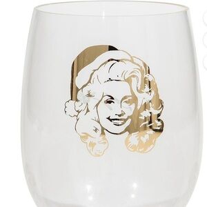 Limited Edition Holiday Santa Hat Dolly Parton Stemless Shatterproof Tumbler